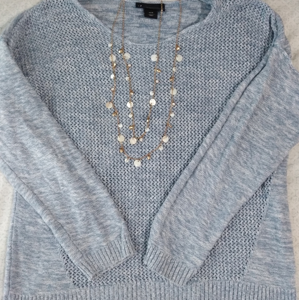 Lane Bryant Blue Knit Sweater Top